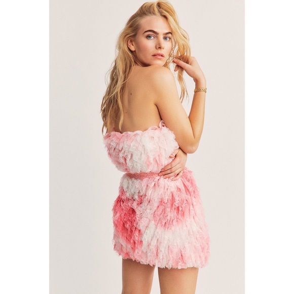 LoveShackFancy Calandre Strapless Mini Dress - Picture 3 of 10
